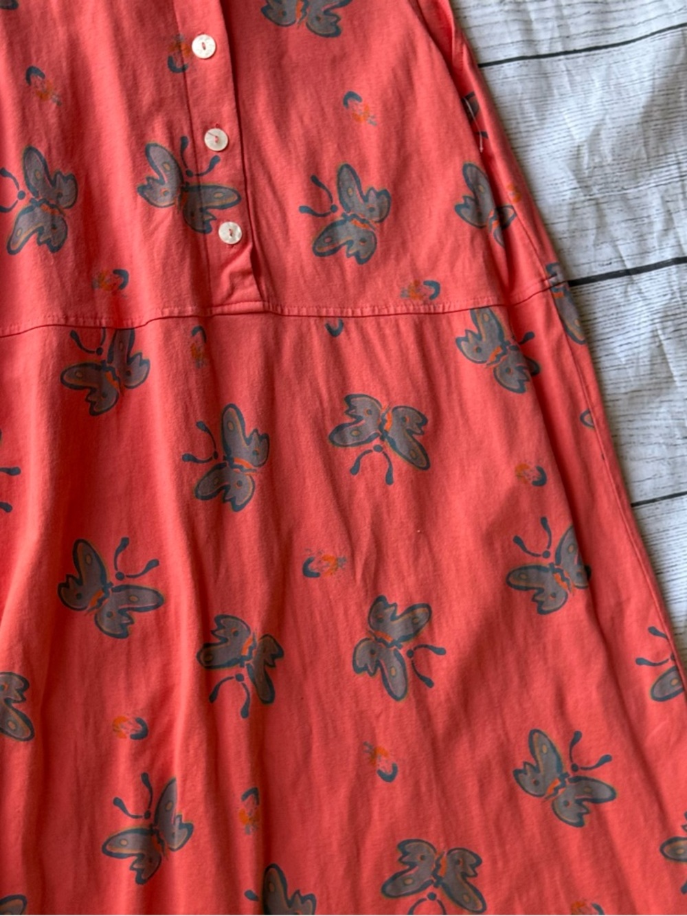 Vintage 90's Zip Code Maxi Tank Top Dress Butterfly Print Size Medium - Picture 3 of 13